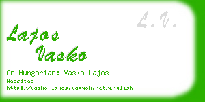lajos vasko business card